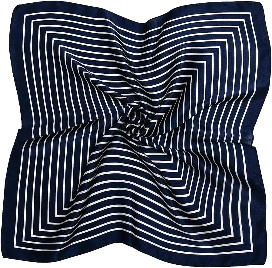 100% Mulberry Silk Scarf Square Hair Scarves Fashion Pattern Neck Scarfs for Women