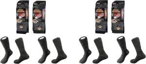 4 Pair Mens Thermal Boot Length Socks Keeps Feet Warmer Longer Ultimate Warmth