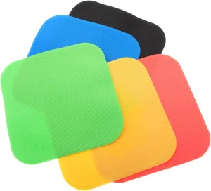 5 Pack of Flat Soccer Markers Non-Slip Football Training Equipment for Sports Classroom Use