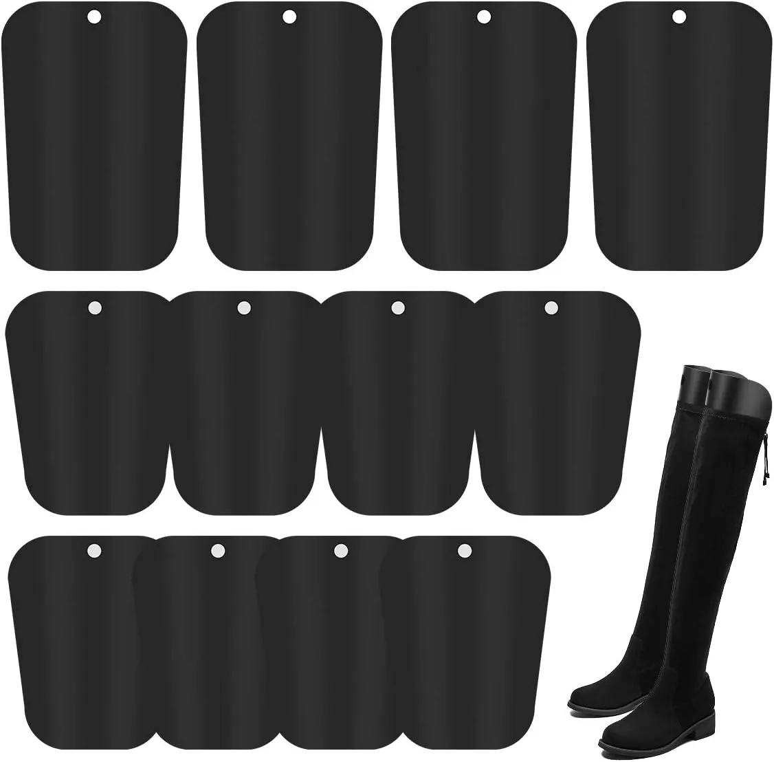 AHIER Boot Shapers - 12 Sheets for Tall Boots, 3 Sizes - 12/14/16in, Stand Up Inserts (6 Pairs)