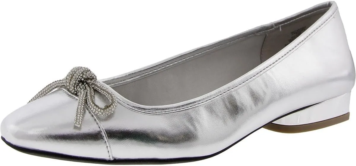 Anne Klein Womens Cassidy Rhinestones Square Toe Mary Janes