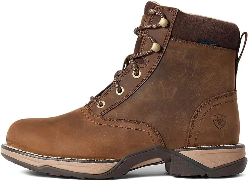 ARIAT Women's Anthem Round Toe Lacer Waterproof Boot Western
