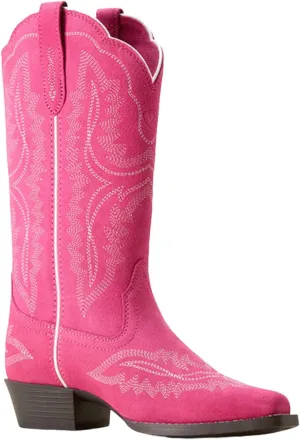 ARIAT Youth Casanova Western Boot, Haute Pink Suede, 1.5