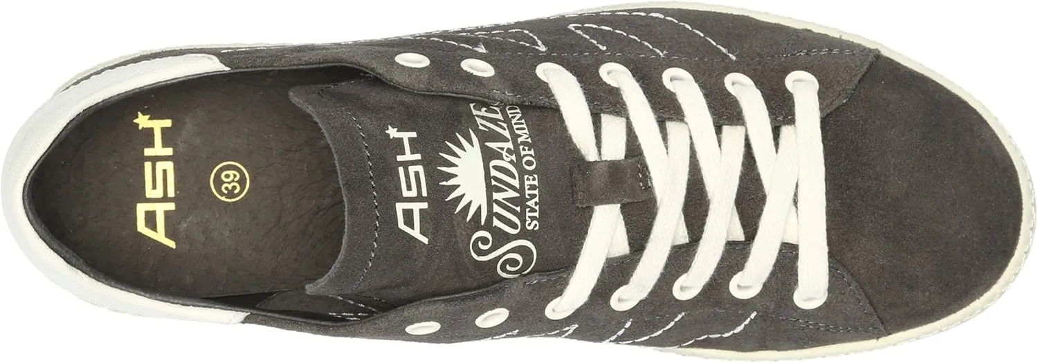 ASH Women's Sunny Vintage Suede Sneaker-Classic Lace-Up, Retro Style, Casual Wear
