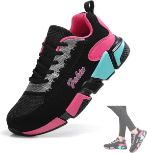 AUNTHUI Women's Casual Colorful Fashion Sneakers,Lace-Up Orthopedic Arch Support Platform Sneakers,Outdoor Walking Tennis Workout Sneakers