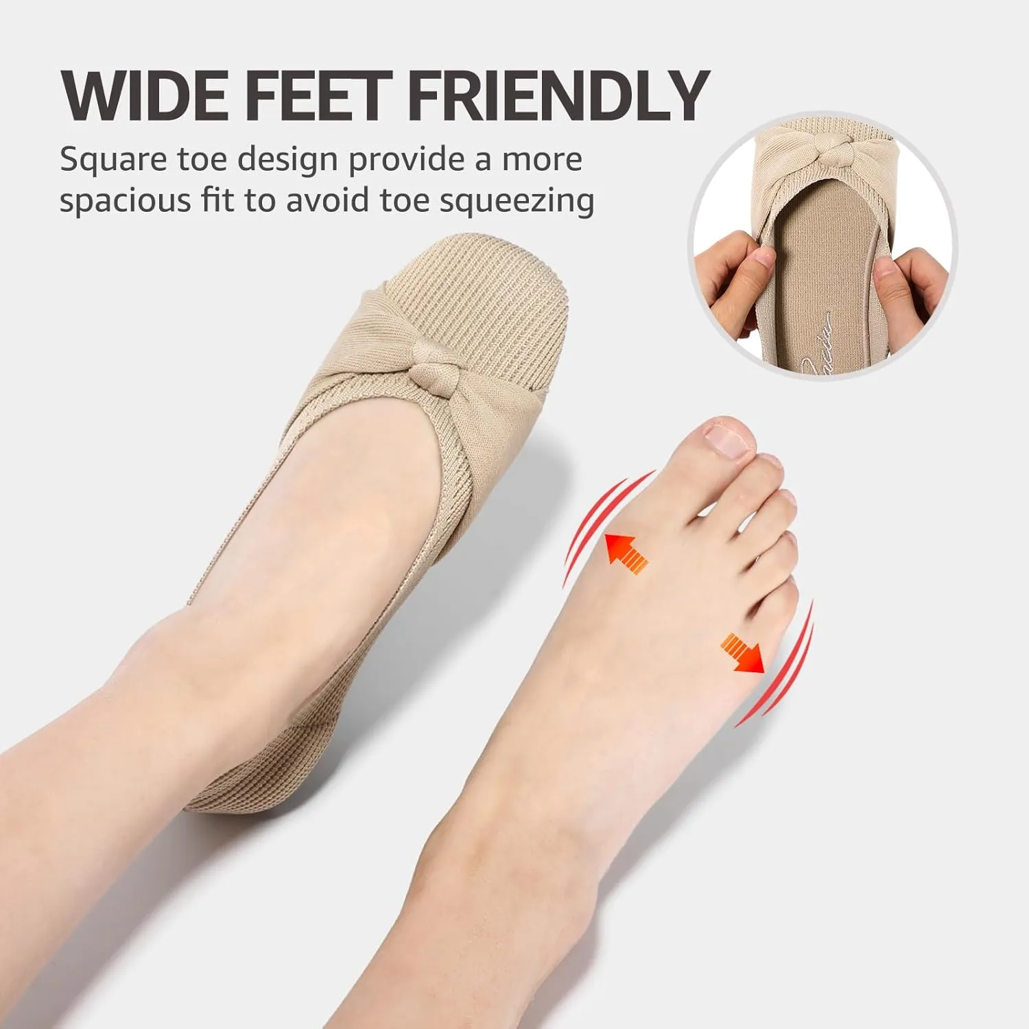 Bacia Women Flats Shoes Comfortable Washable Casual Ballet Flats