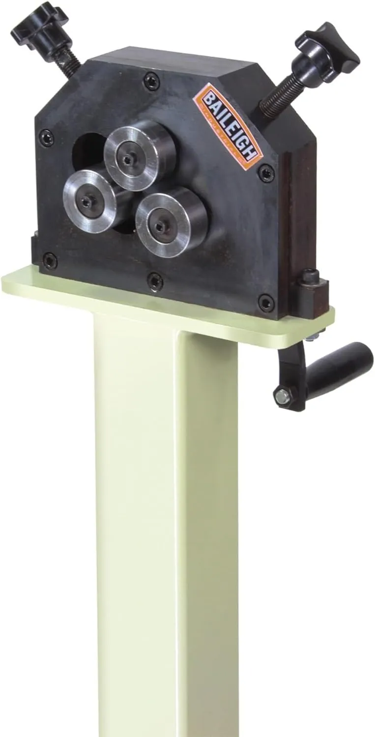 Baileigh Industrial - R-M5; Manually Operated Three Roll Ring Roller, Includes Stand, Tooling for Flat (1006854)