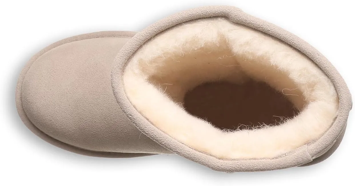 BEARPAW Women's Elle Short Multiple Colors | Women's Boot Classic Suede | Women's Slip On Boot | Comfortable Winter Boot