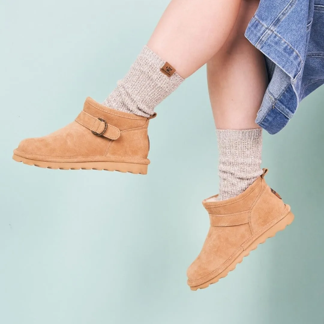 BEARPAW Women's Petite Boot Multiple Colors | Women's Ankle Boot | Women's Slip On Boot | Comfortable Winter Boot