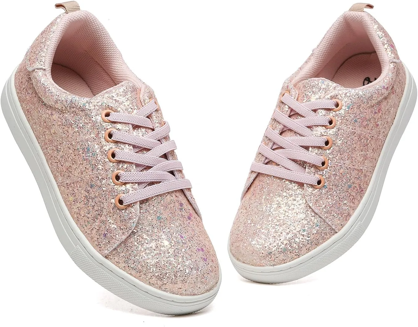 Bernal Girls & Boys Sparkle Glitter Sequin Sneakers Toddler/Little Kid/Big Kid Slip On School Low Top Walking Shoes Show Gift