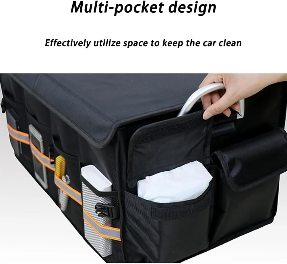 Car Boot Organiser for Ligier JS50/JS60/Myli/Pulse 4/Be Sun/Be Two/OptiMax/X-Pro/X-Too, Durable Car Boot Tidy Collapsible Easy to Use,B Grey-C Large