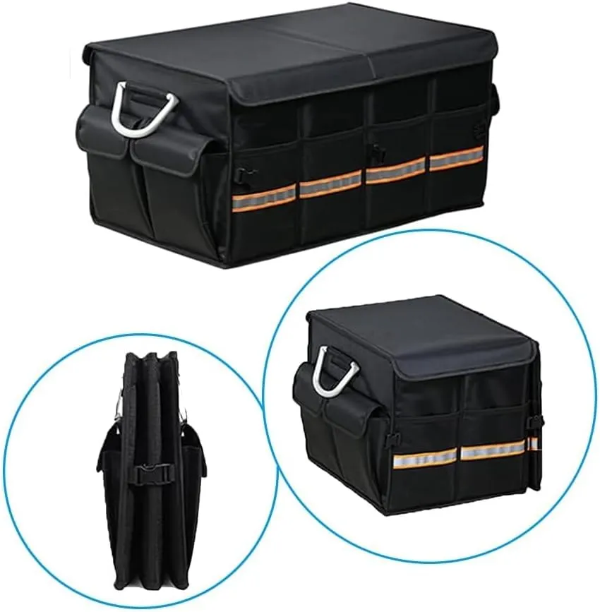 Car Boot Organiser for Ligier JS50/JS60/Myli/Pulse 4/Be Sun/Be Two/OptiMax/X-Pro/X-Too, Durable Car Boot Tidy Collapsible Easy to Use,B Grey-C Large