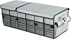 Car Boot Organiser for Ligier JS50/JS60/Myli/Pulse 4/Be Sun/Be Two/OptiMax/X-Pro/X-Too, Durable Car Boot Tidy Collapsible Easy to Use,B Grey-C Large