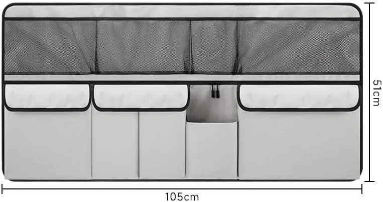 Car Boot Organiser for Volkswagen VW Tiguan/Taos/Jetta/Vento/Atlas/Polo/T-Cross/Passat/Virtus,Waterproof Kick Mats Seat Back Storage Bag Travel Durable Foldable Multi Pocket Journey Tidy Storage