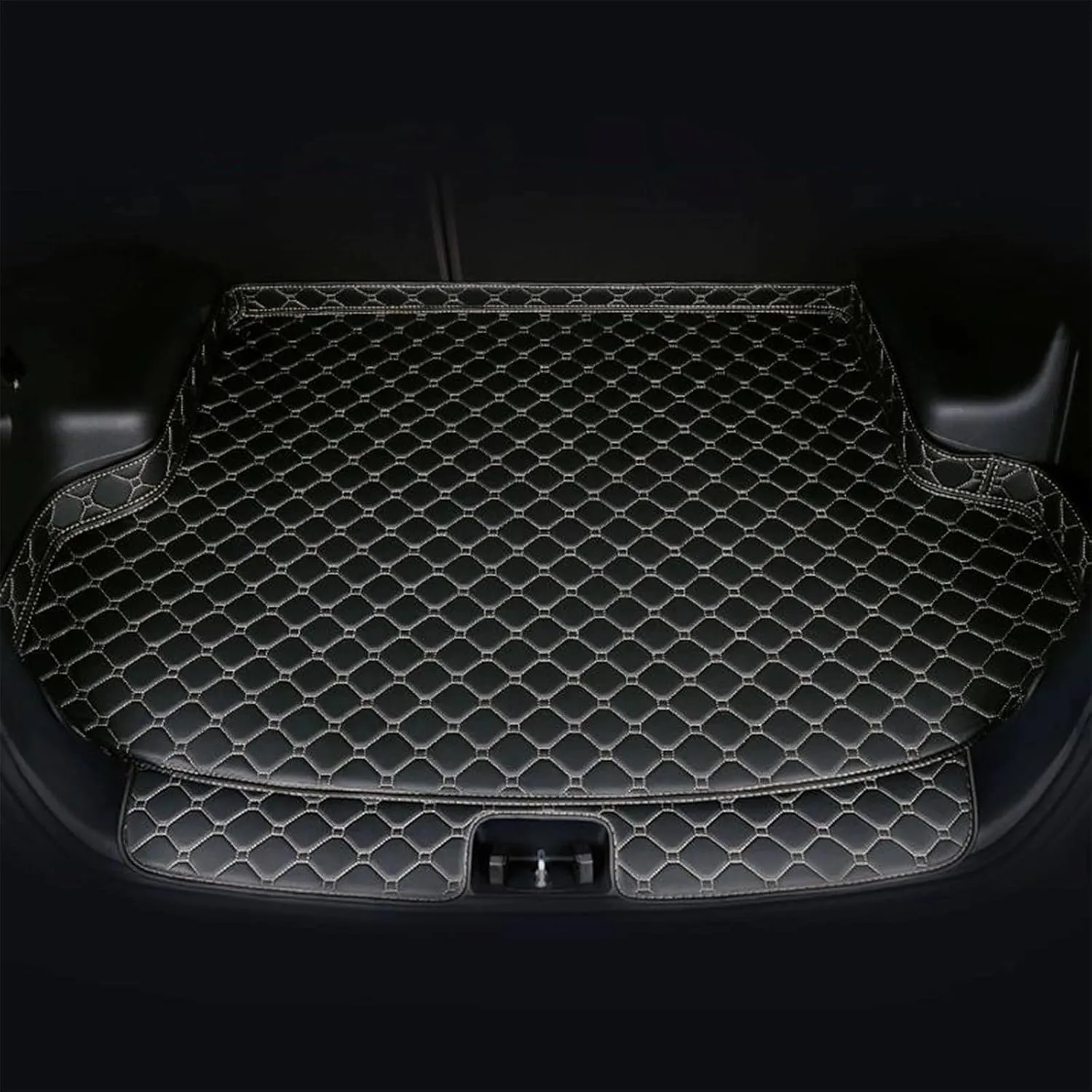 Car Trunk Mat for Ford eco Sport 2013-2017 Waterproof Durable Car Boot Liner,Anti-Skid Dust-Proof Boot Mat,Odorless Wear-Resistant Pad,C-High Side Threshold