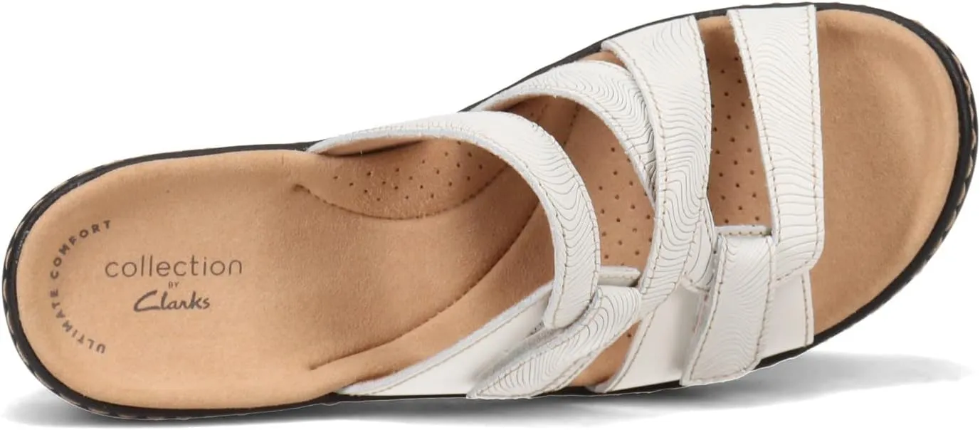 Clarks Women's Merliah Karli Sandal, White, 12 Wide