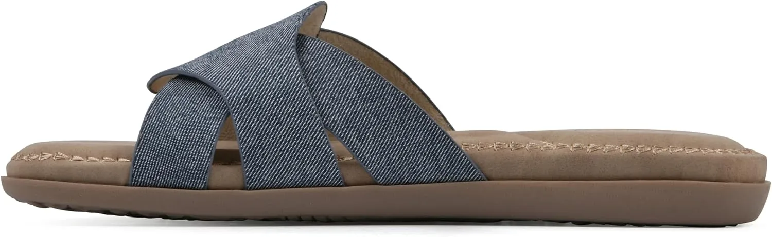 CLIFFS BY WHITE MOUNTAIN Women's Fortunate Woven Slide Sandal