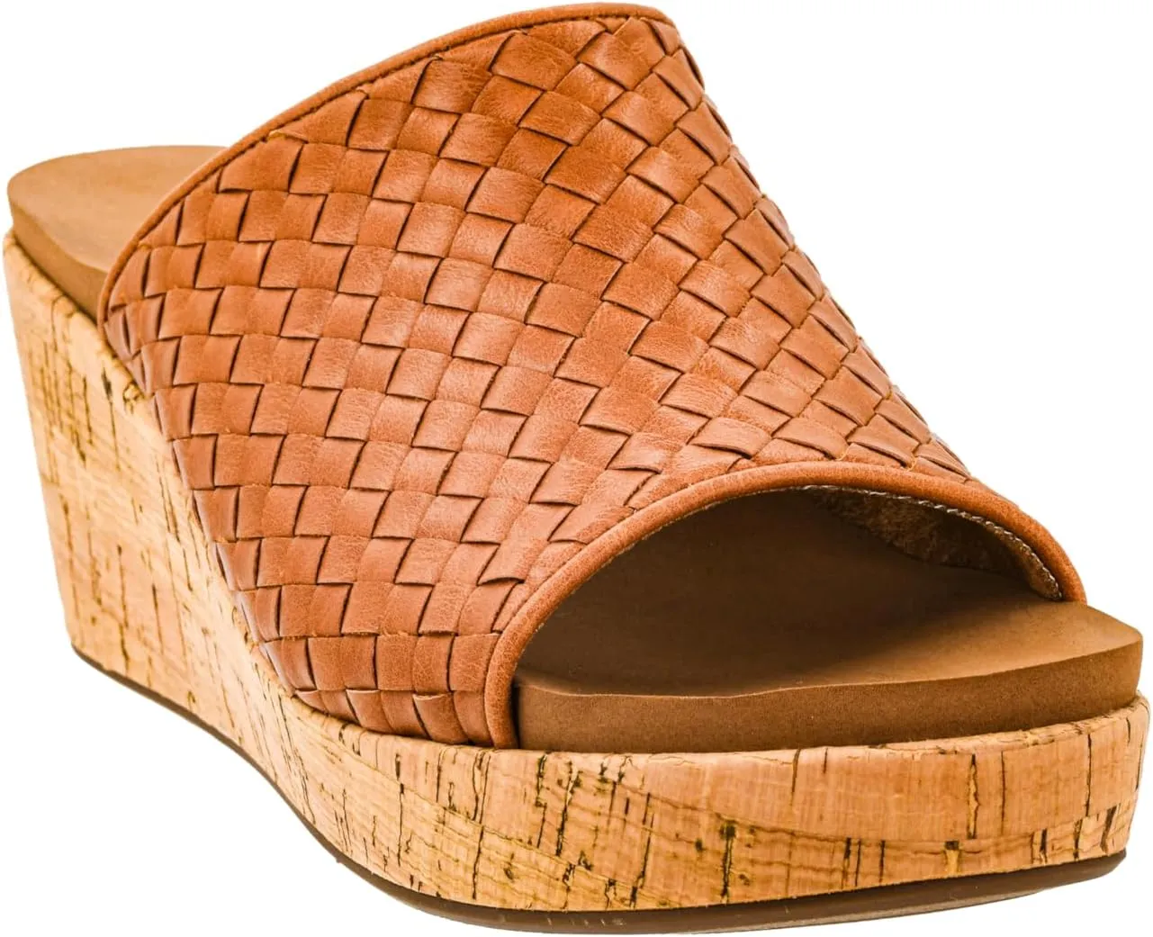 Corkys Footwear Women's Wine And Dine 2.5-Inch Wedge Sandal - With A Woven Upper, Cork Platform, Slip-On Design, and Corkys Soft EVA Insoles For All Day Wear