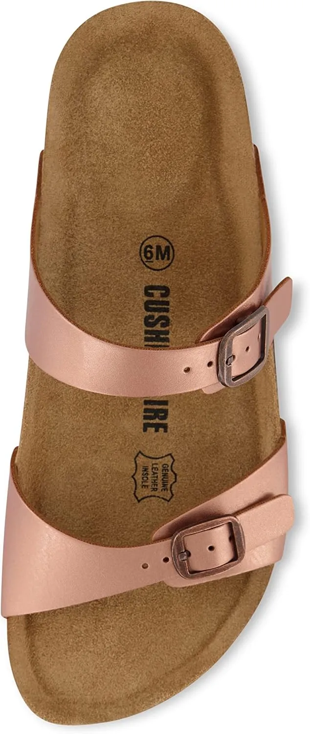 CUSHIONAIRE Women's Liam Cork footbed Sandal with  Comfort