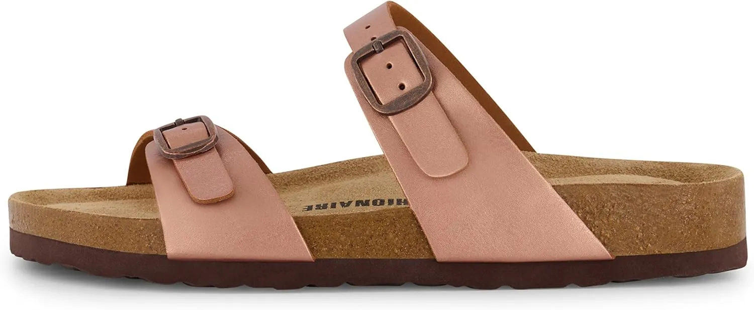 CUSHIONAIRE Women's Liam Cork footbed Sandal with  Comfort