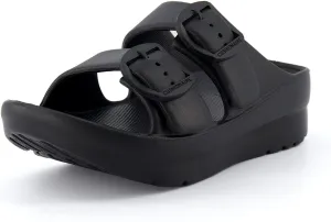 CUSHIONAIRE Women's Mesa recovery slide sandal with  Comfort