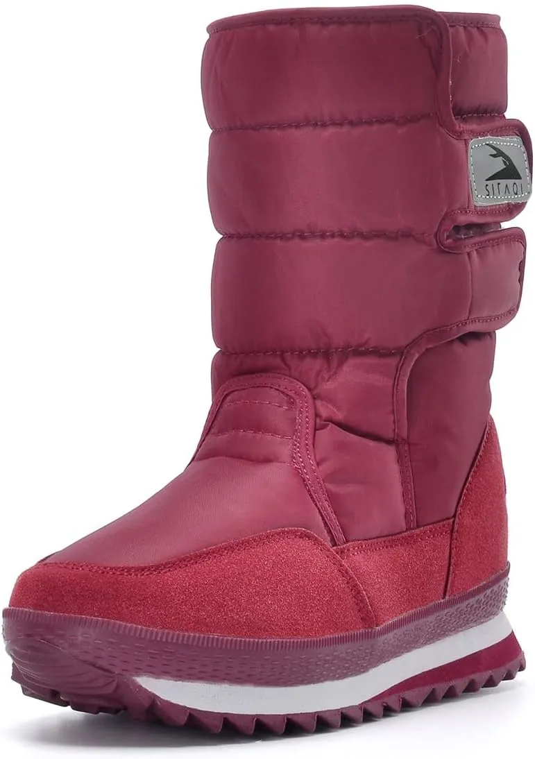 DADAWEN Women's Waterproof Frosty Snow Boot