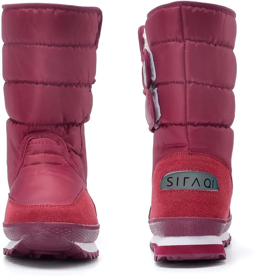 DADAWEN Women's Waterproof Frosty Snow Boot