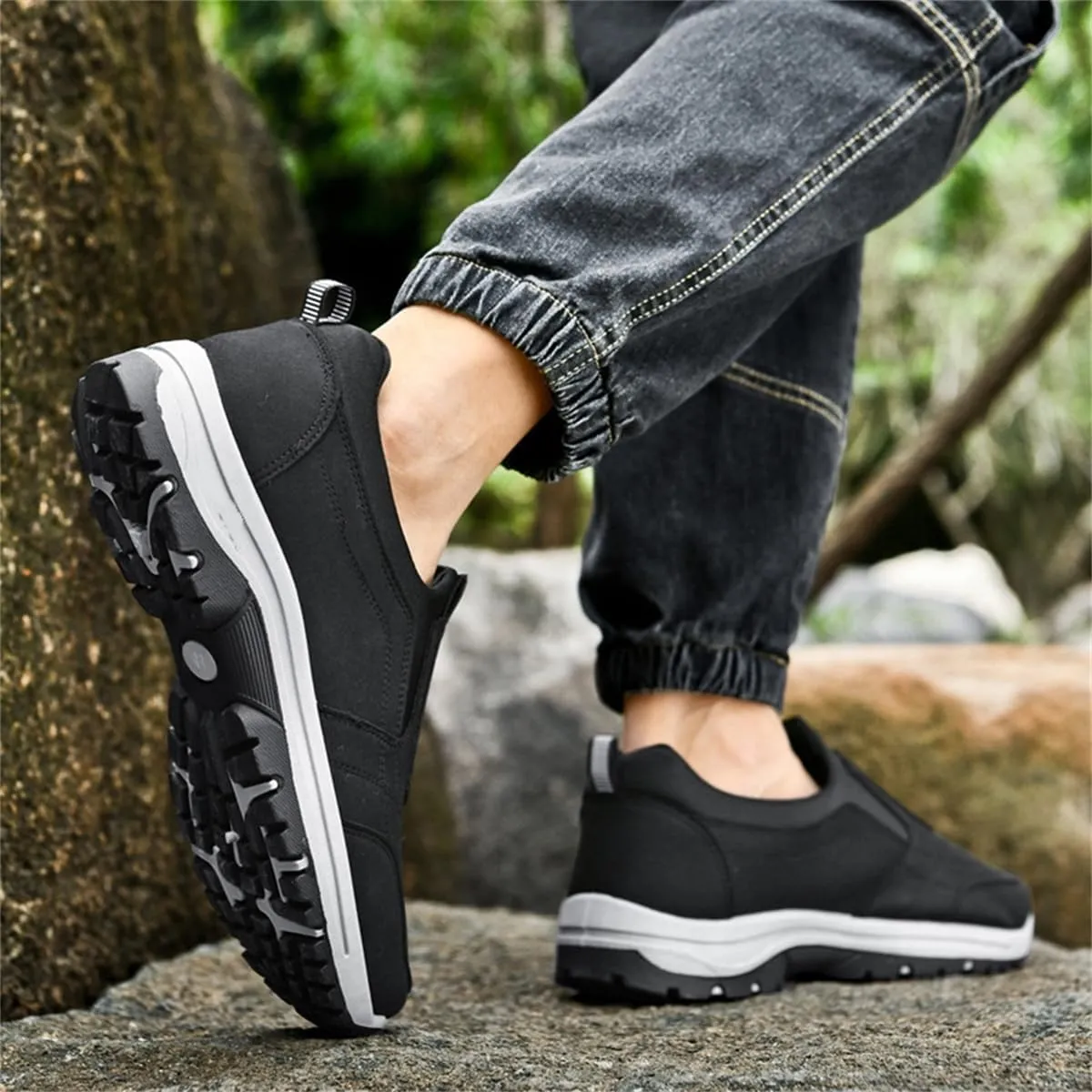 Daladder Walking Shoes,Men's Comfortable Waterproof Breathable Orthopedic Sneaker,Outdoor Lightweight Non Slip Hiking Loafers