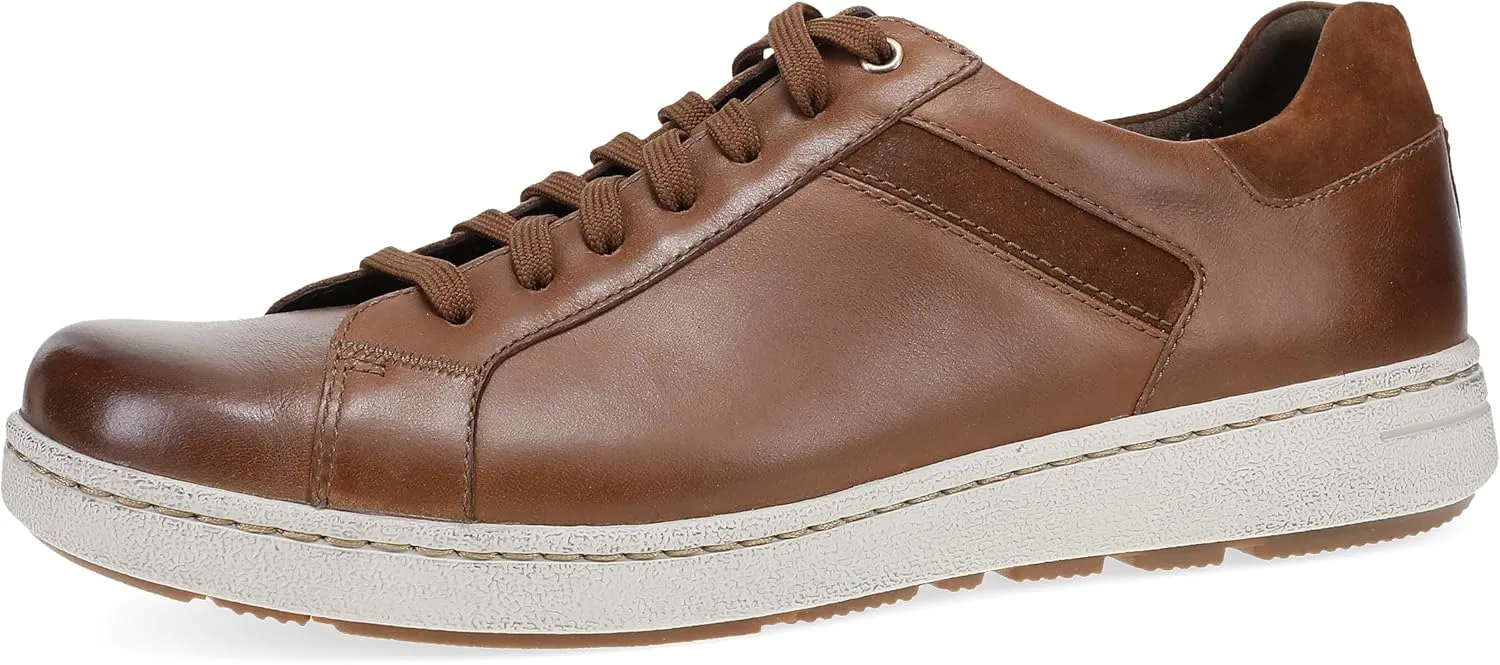 Dansko Trevor Lace up Stylish Sneaker for Men - Leather Linings for Breathability - Slip-Resistant Outsole