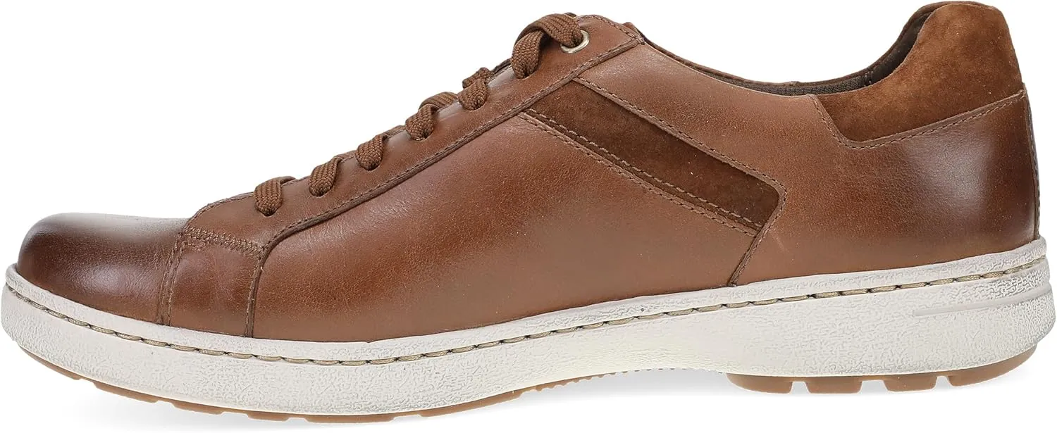 Dansko Trevor Lace up Stylish Sneaker for Men - Leather Linings for Breathability - Slip-Resistant Outsole