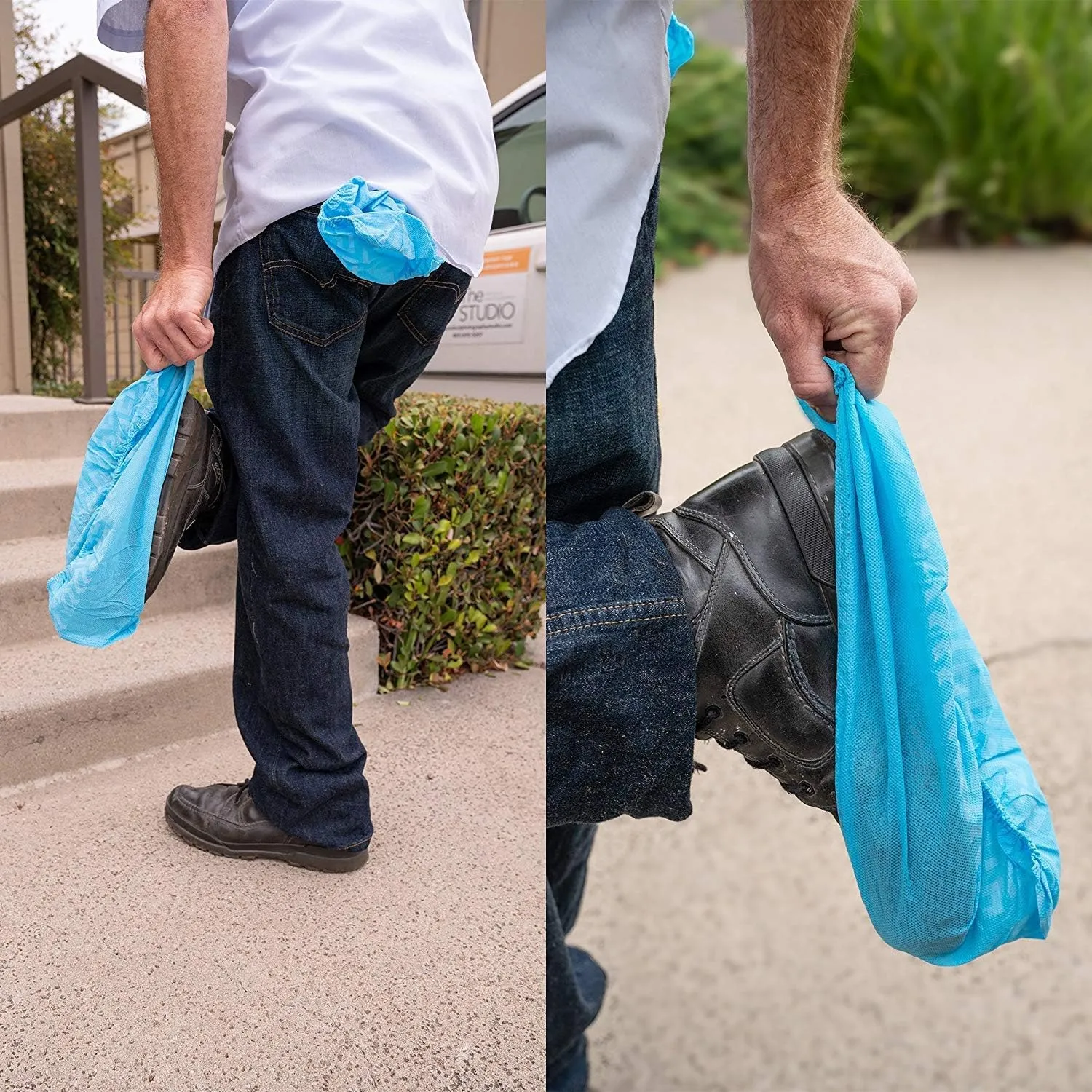 Disposable Boot & Shoe Covers 100 Pairs (200 Pack) Non Slip Durable Large Size Fits Virtually Most Shoes