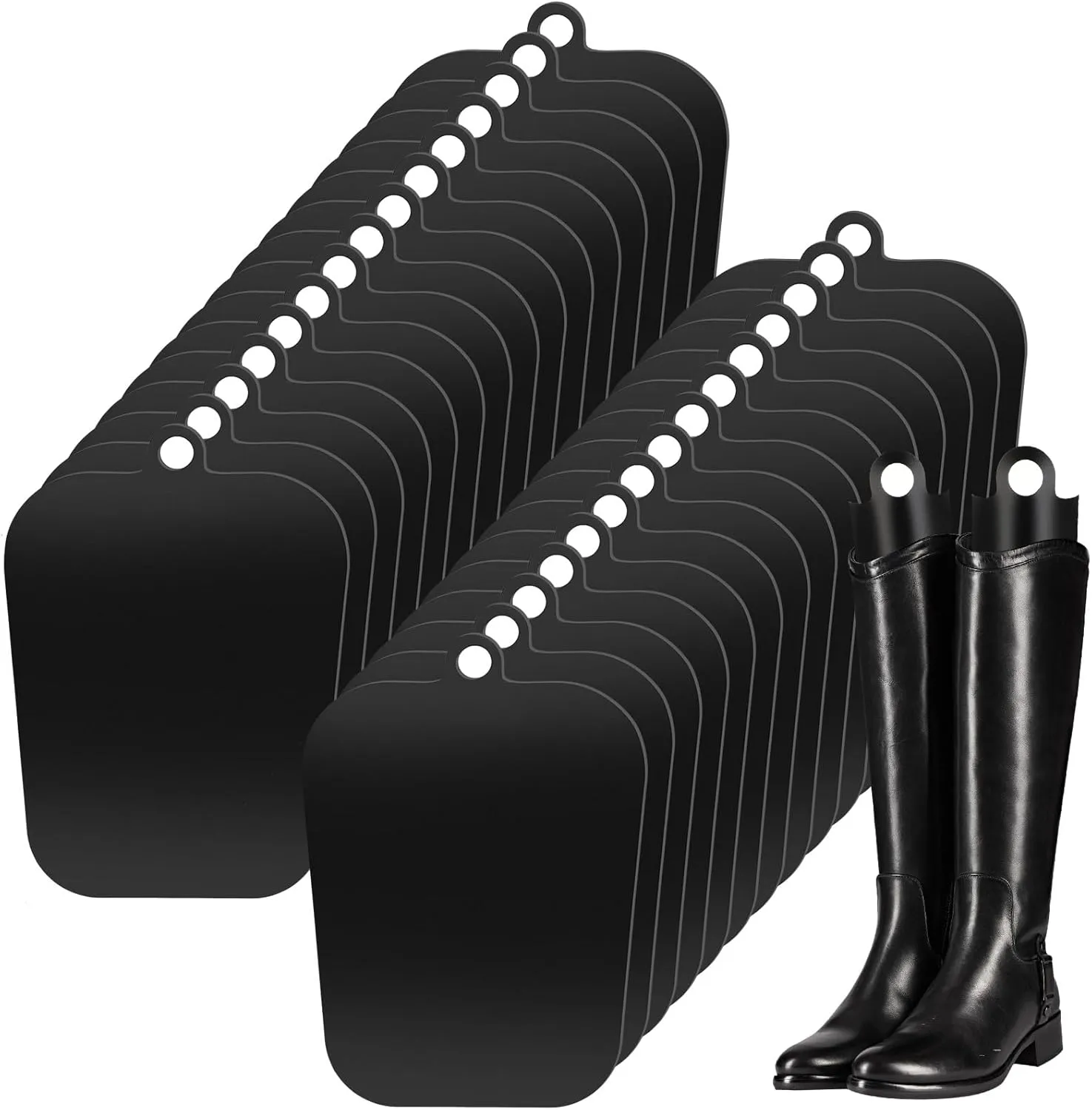 Domensi 30 Pcs Tall Boot Shaper Form Insert Filler Cowboy Boot Stand Support Holder Women Storage Organizer