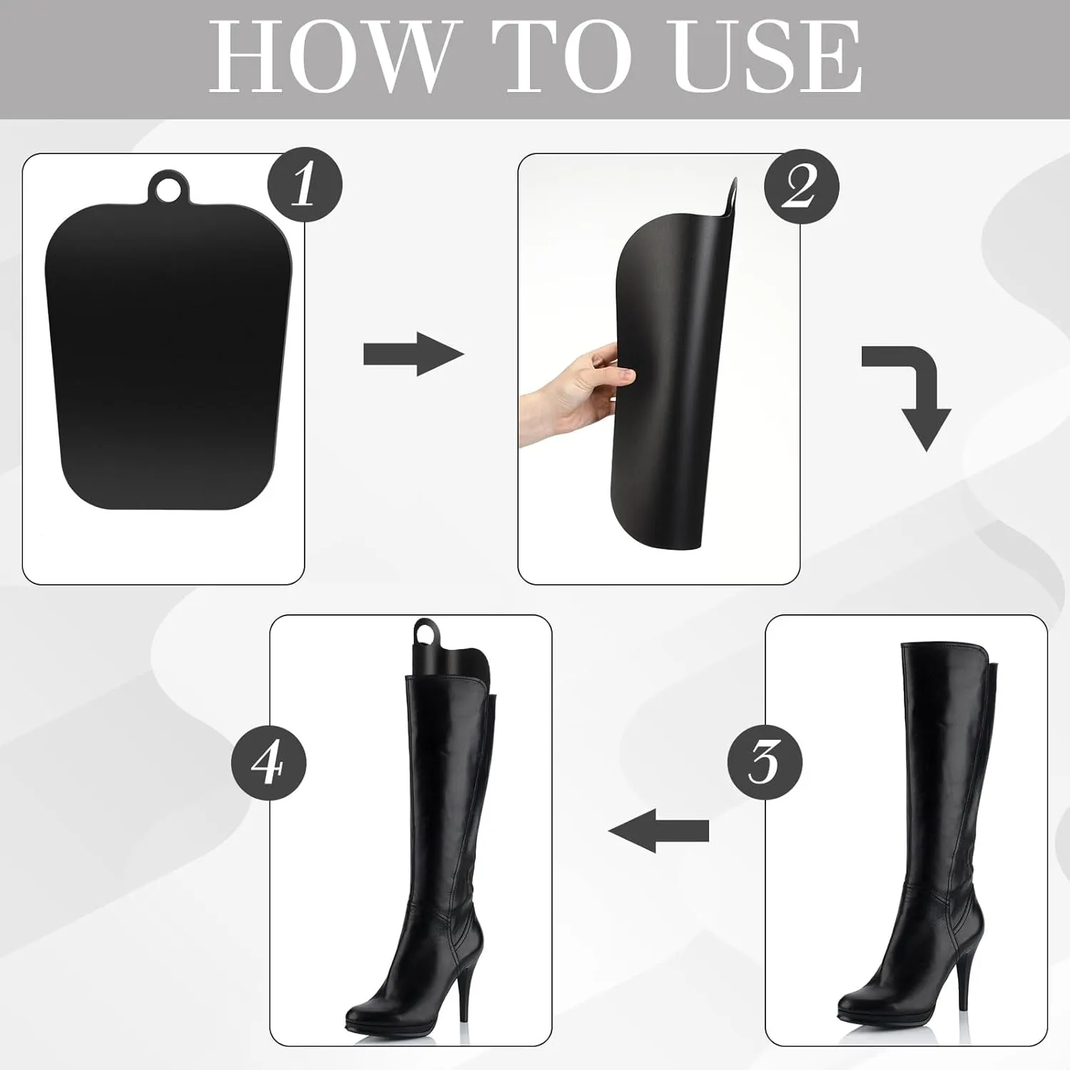 Domensi 30 Pcs Tall Boot Shaper Form Insert Filler Cowboy Boot Stand Support Holder Women Storage Organizer