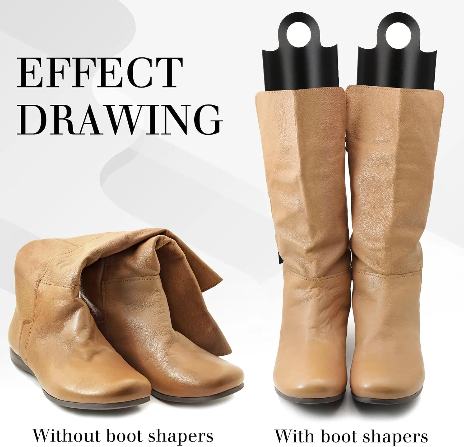 Domensi 30 Pcs Tall Boot Shaper Form Insert Filler Cowboy Boot Stand Support Holder Women Storage Organizer
