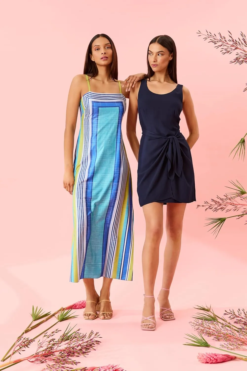 Donna Morgan Women's Square Neck Spaghetti Strap Maxi Summer Wedding Guest Party Special Occasion A-line Long Dress