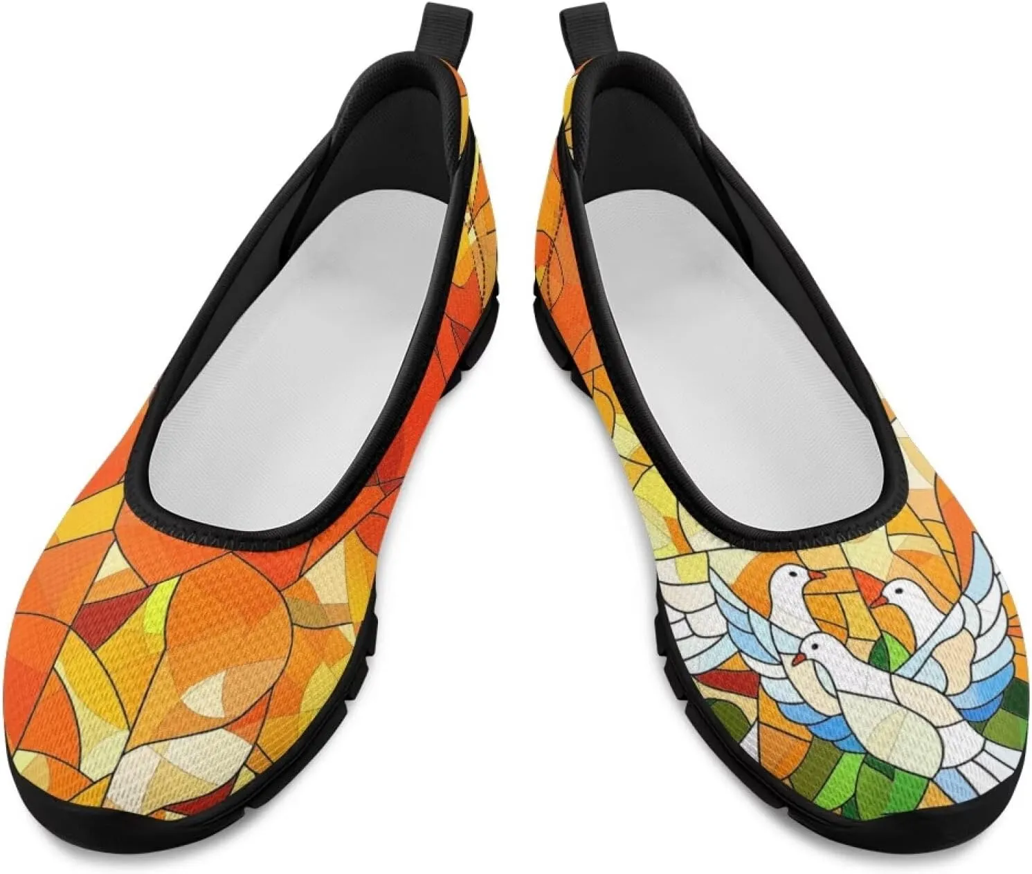 Doojoayie Art Casual Slip On Shoes for Ladies Flat Shoes Comfort for Dalil Casual
