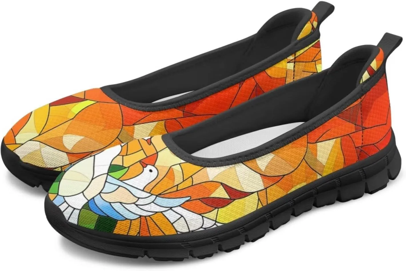 Doojoayie Art Casual Slip On Shoes for Ladies Flat Shoes Comfort for Dalil Casual