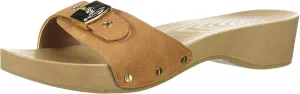 Dr. Scholl's Shoes Women's Classic Sandal Faux Wood Slide Sandal