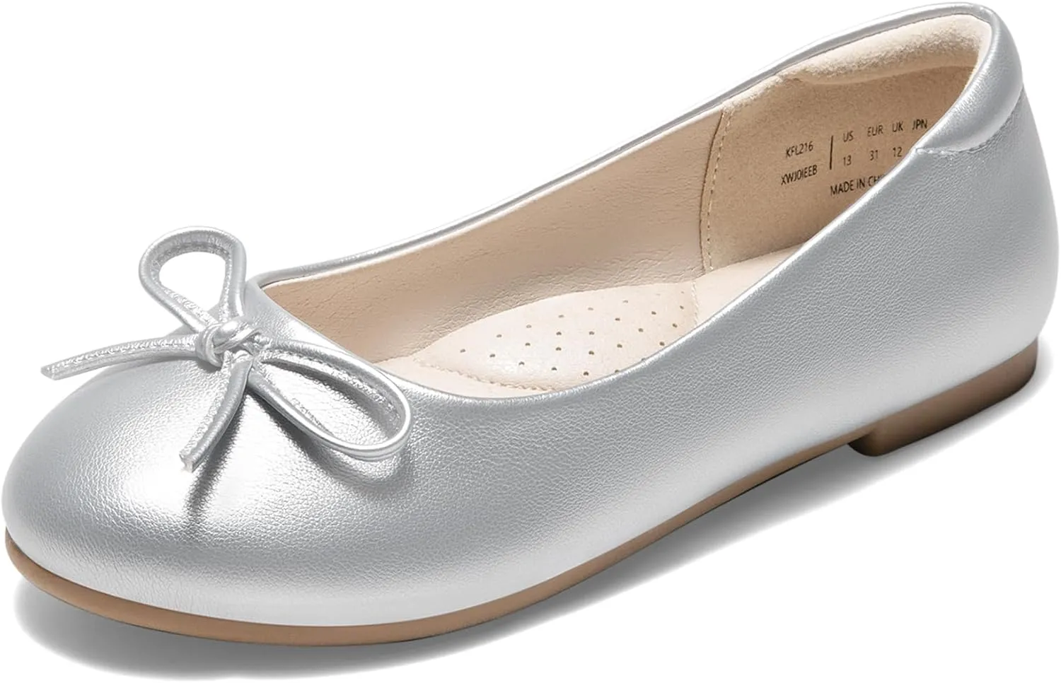DREAM PAIRS Girls Dress Shoes Ballet Flats Slip-on Fashion Bow Flower Girl Shoes for Wedding, School, Party, Birthday
