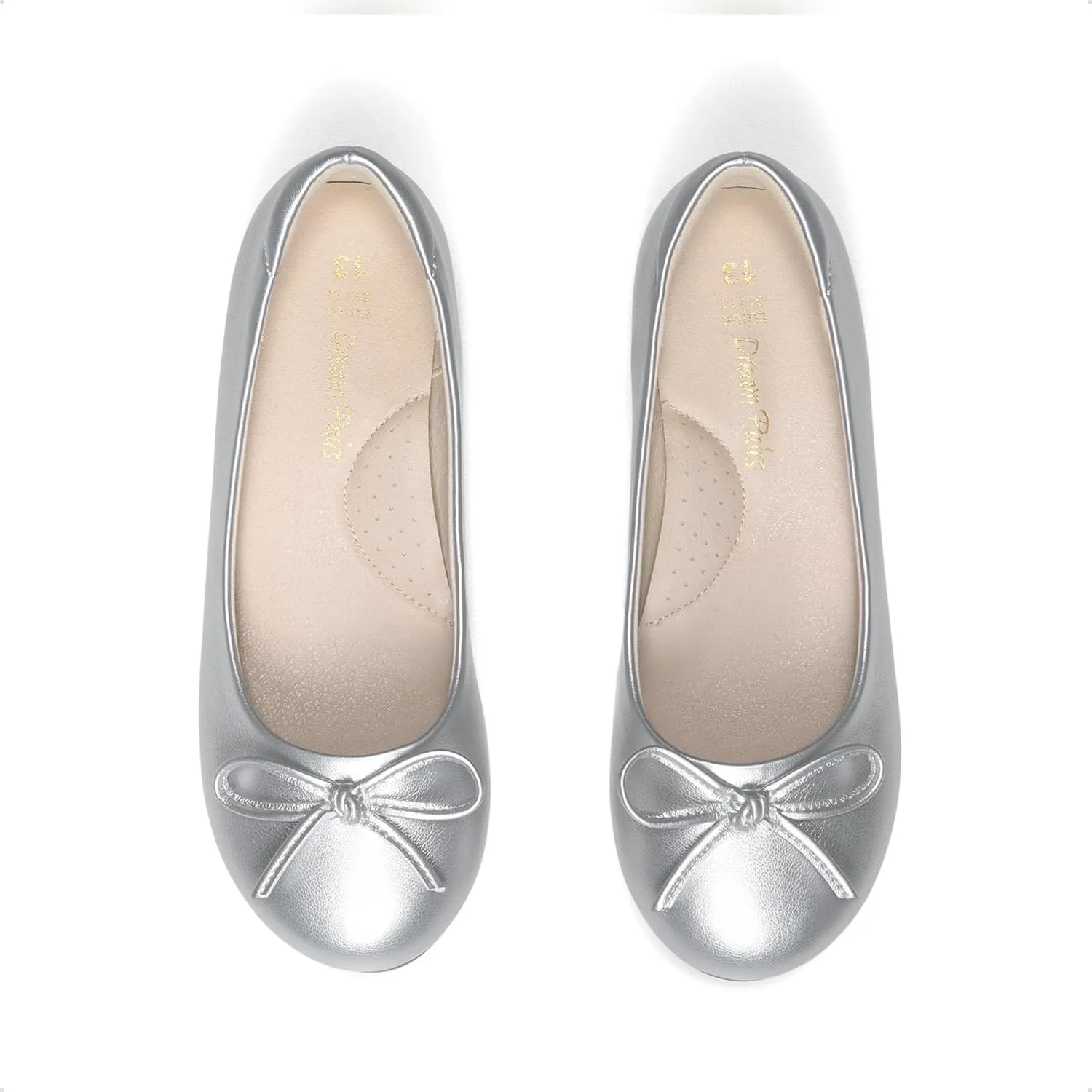 DREAM PAIRS Girls Dress Shoes Ballet Flats Slip-on Fashion Bow Flower Girl Shoes for Wedding, School, Party, Birthday