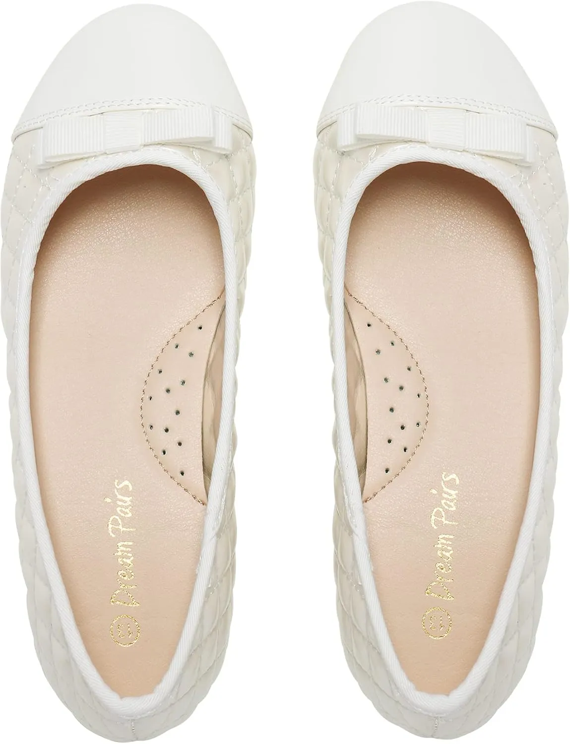 DREAM PAIRS Girls Dress Shoes Flower Girl Slip-on Bow Ballet Flats for Wedding, Party, School (Little Kid/Big Kid)