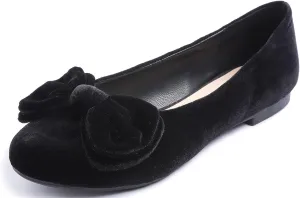 Feversole Women's Round Toe Cute Bow Trim Ballet Flats