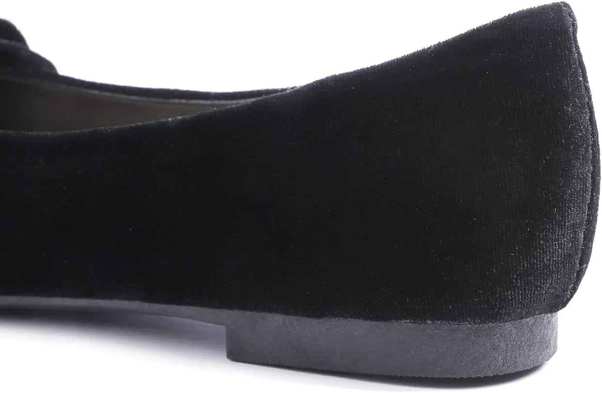 Feversole Women's Round Toe Cute Bow Trim Ballet Flats