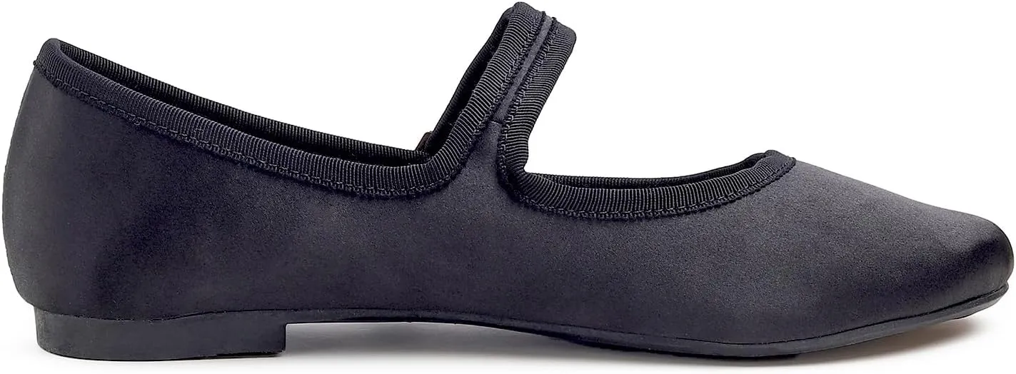 FEVERSOLE Women's Soft Cushion Extra Padded Comfort Round Toe Mary Jane Metal Buckle Fashion Ballet Flats Walking Shoes