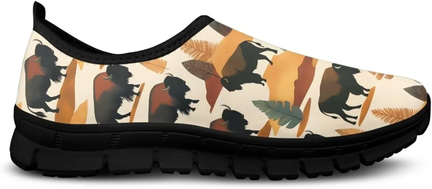 Flowers Casual House Shoes Breathable Mesh Sneakers for Women Comfort Soft Anti-Slip Shock Absorption EVA Sole Hiking Shoes for Outdoor Size 5.5-11.5 Black Sole