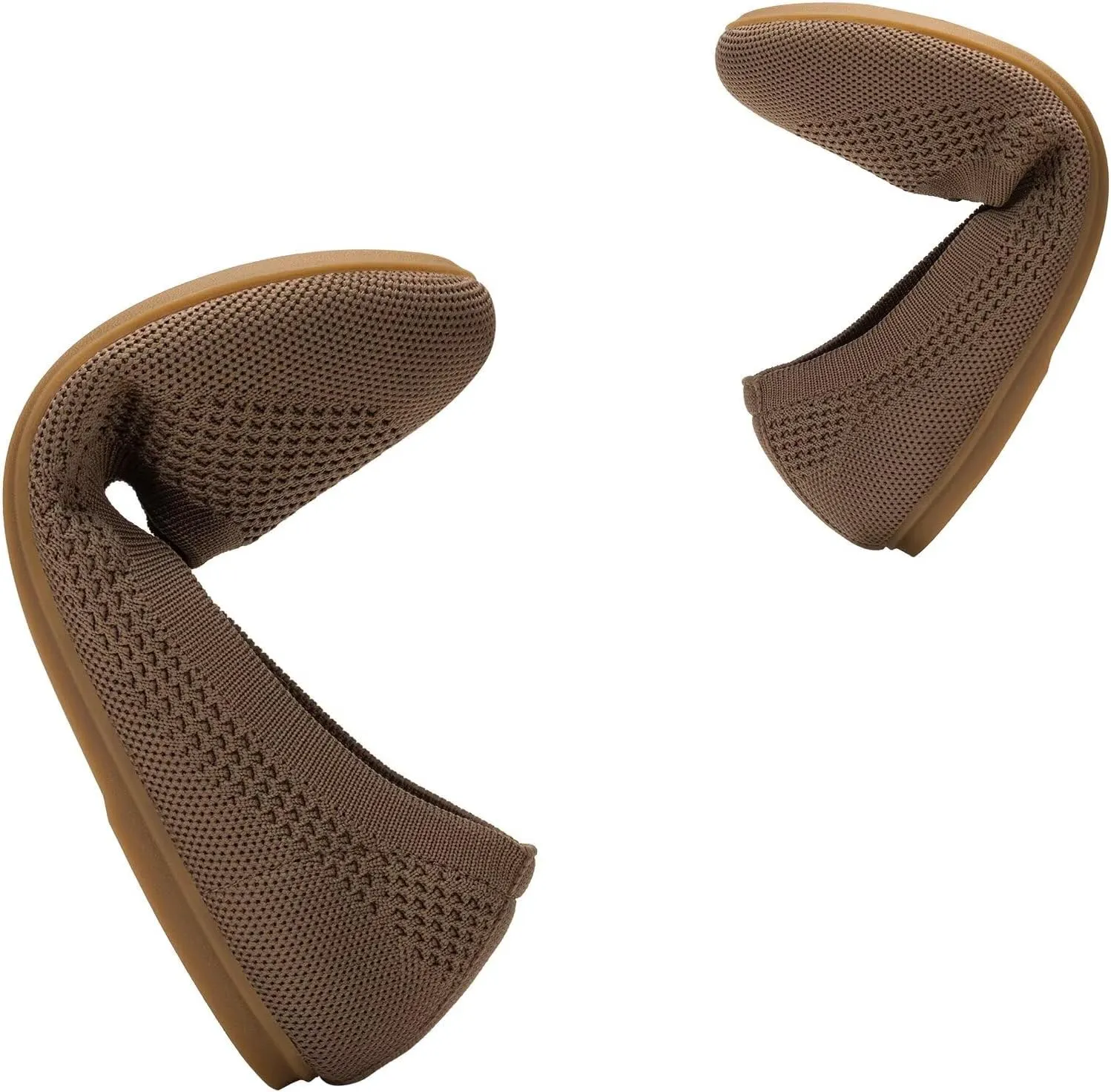 Frank Mully Women's Wide Width Flats Ballet Flats Round Toe Knit Flat Shoes with Arch Support Wide Toe Box