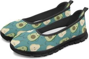 Fruit Print Shoes for Women Slip On Low Cut Loafer Flats Mesh Non Slip Indoor Outdoor Comfortable Shoes for Everyday Wear