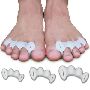 FTP Health Toe Separators - Toe Spacers - Foot Alignment - Strengthening and Balance – Correct Our Toes - For Hammertoes, Bunions, Plantar Fasciitis, Hallux Valgus – Size Small (1 pair)