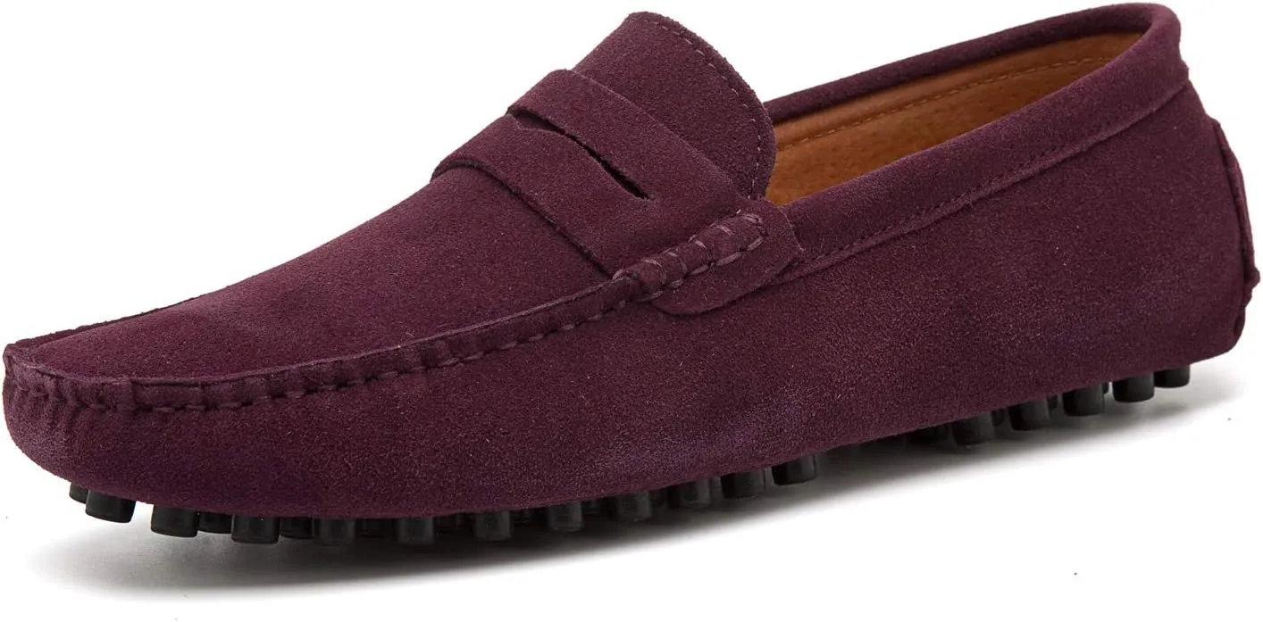 Go Tour Men's Penny Loafers Moccasin Driving Shoes Slip On Flats Boat Shoes