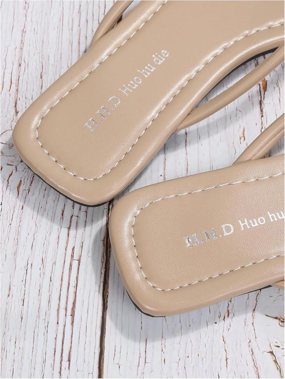 GORGLITTER Women's Square Open Toe Flip Flop Minimalist Thong Flat Sandals Slide On Summer Vacation 2025 Dressy Shoes